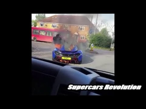 مكلارين p1 بقيمة 1500000 دولار تحترق في شوارع لندن