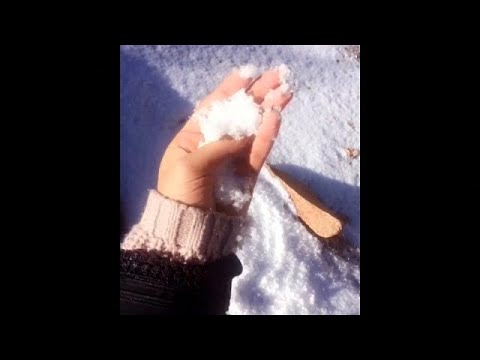 الثلوج تكسو قمم جبال اللوز في تبوك السعودية