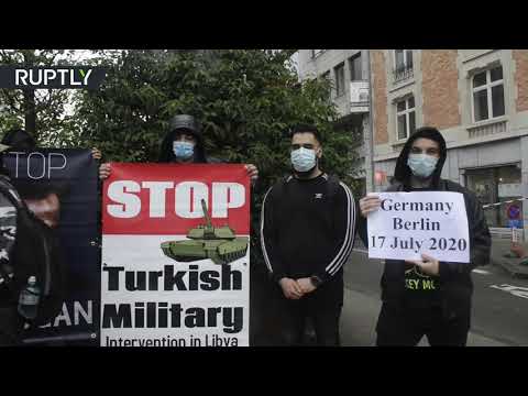 وقفة احتجاجية في بروكسل للتنديد بالتدخل التركي في ليبيا