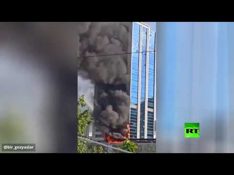 حريق هائل في مركز تجاري من 28 طابقا في أنقرة