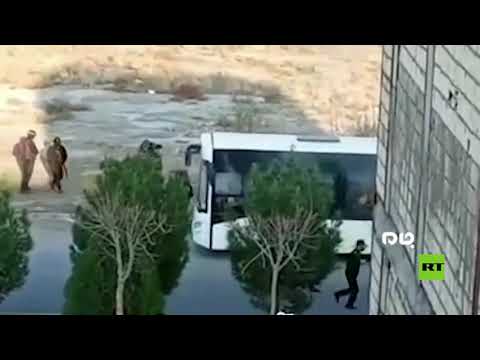 لحظة اعتقال محتجز الرهائن في مدينة قم الإيرانيةلحظة اعتقال محتجز الرهائن في مدينة قم الإيرانية