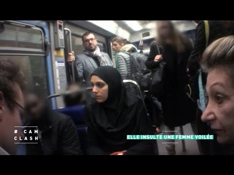 رد فعل الفرنسيين على امرأة تهاجم فتاة محجبة