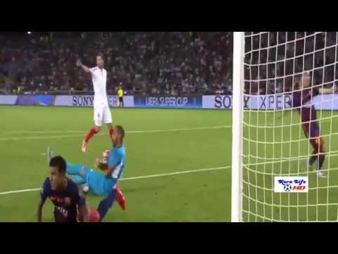 برشلونة يسحق اشبيلية بخماسية السوبر