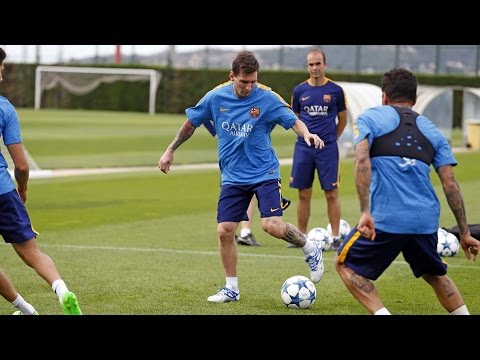 التدريب الأخير لبرشلونة قبل مواجهة روما المرتقبة بدورى أبطال أوروبا